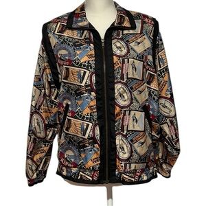 EVC Lavon Vintage Silk Women’s Travel Aviation theme Jacket SP